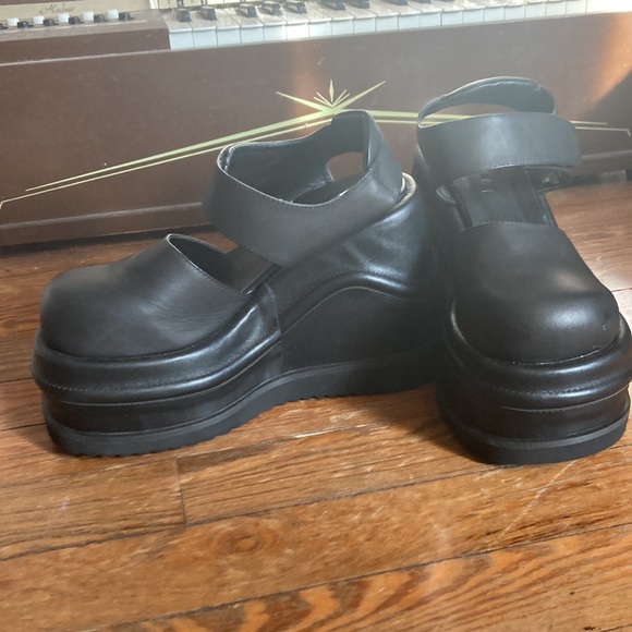 UNIF Shoes Black Leather Unif Super Platform Mary Janes Poshmark